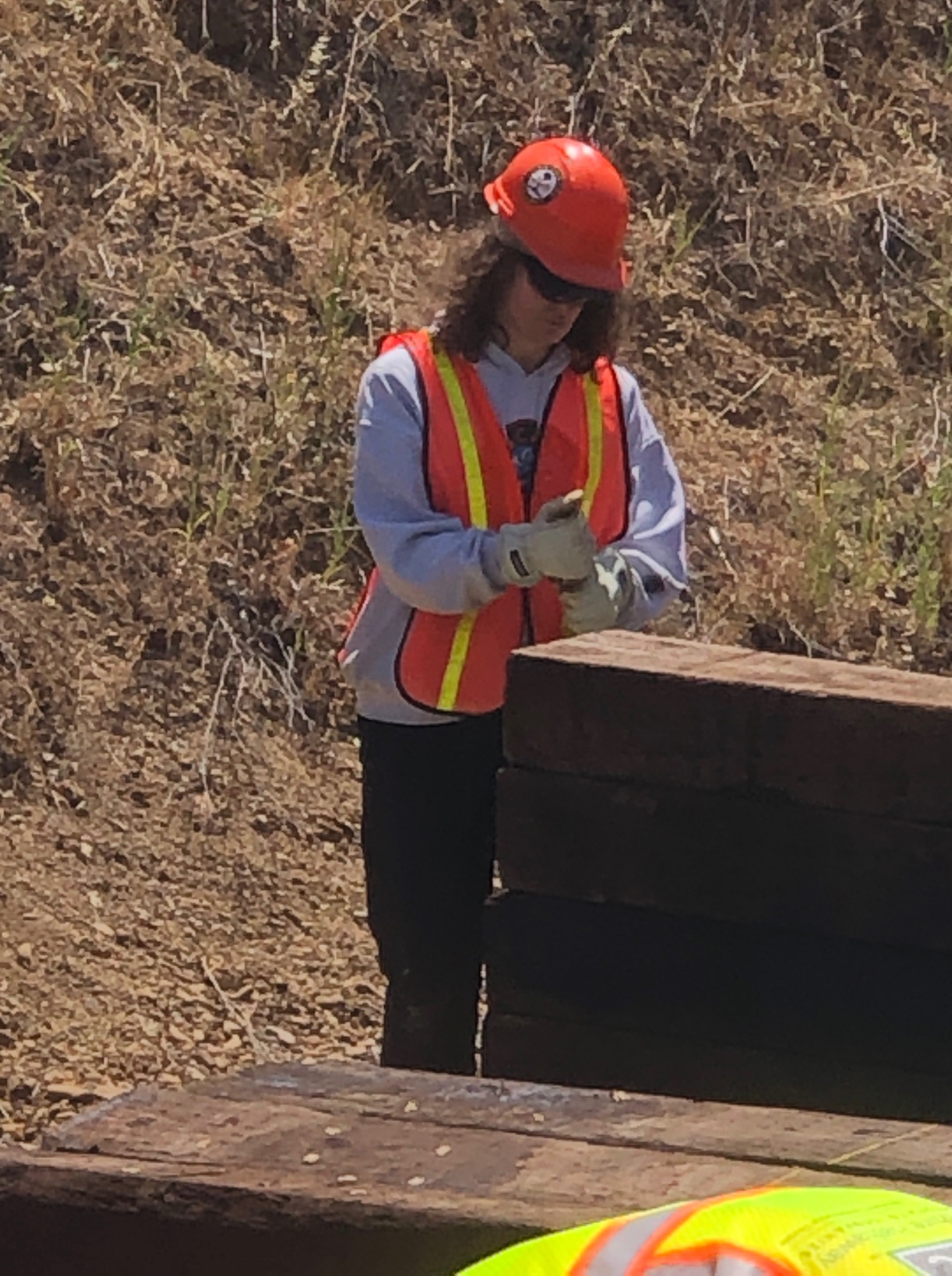 Train track volunteering at Niles Canyon Railway
